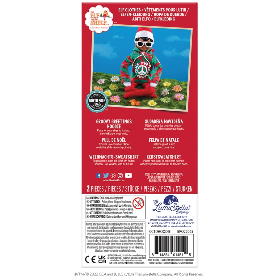 Elf on the Shelf The Elf on the Shelf® Elf Outfit - Love & Peace Hoodie Mehrfarbig