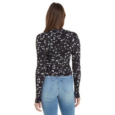 Tee-shirt à manches longues femme Rib Floral Print CALVIN KLEIN
