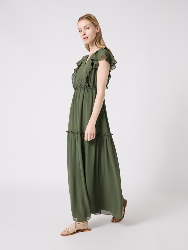 Robe longue manches courtes