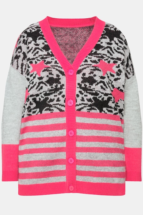 Strickjacke, Mustermix, Langarm