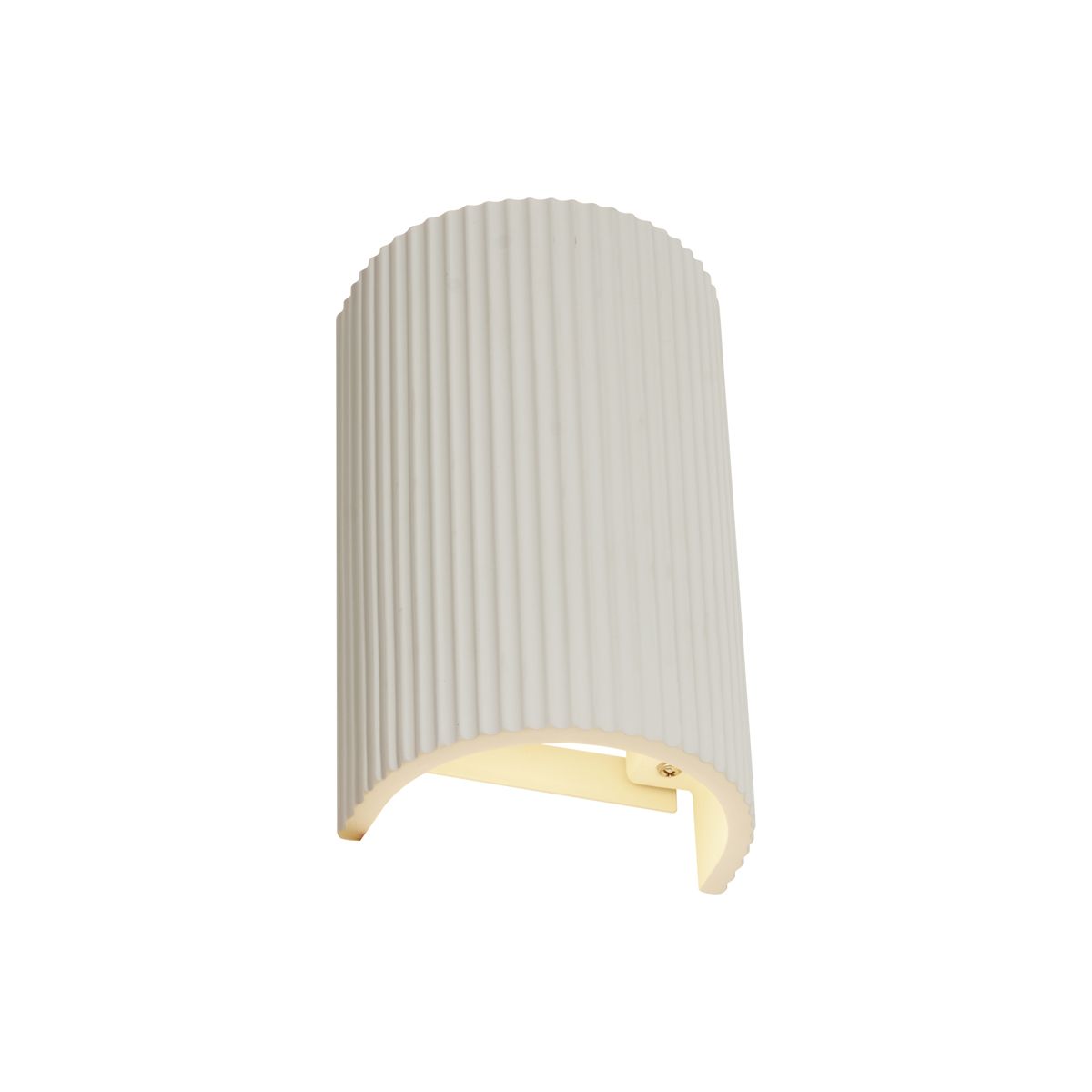 Scandinavische wandlamp beige halfrond 2-lichts - Plaster