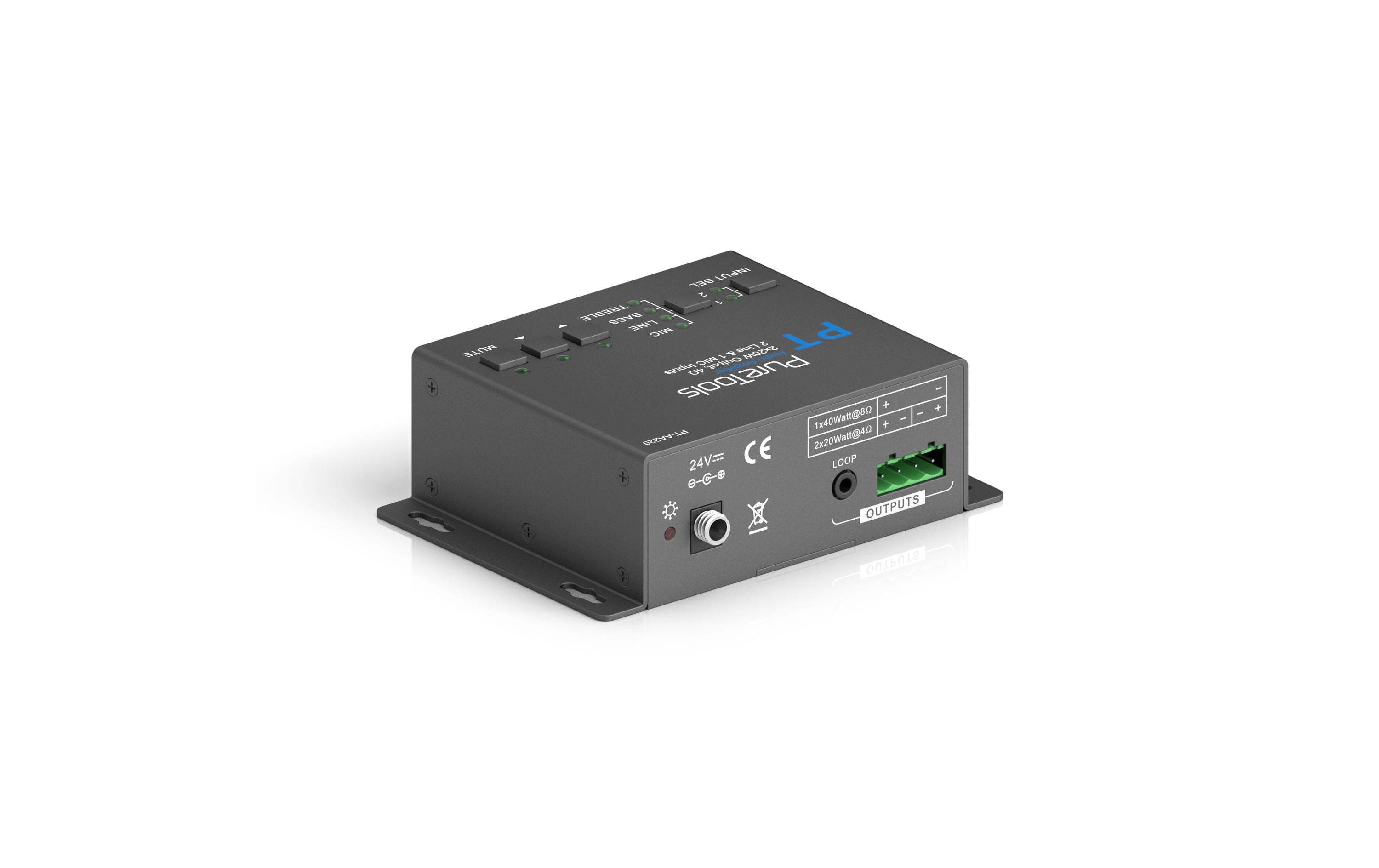 Audioverstärker PT-AA220 2x20W Class-D<br>2x20W Class-D Audioverstärker