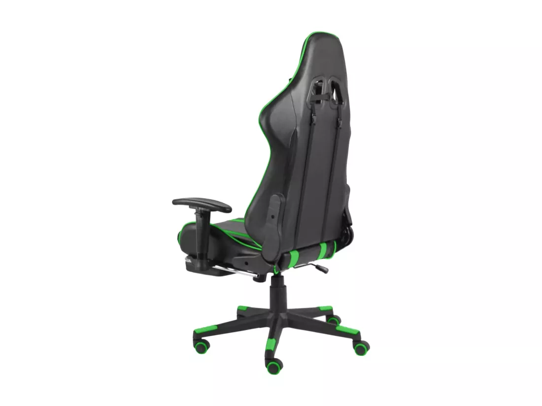 Chaise de jeu pivotante avec repose-pied Vert PVC