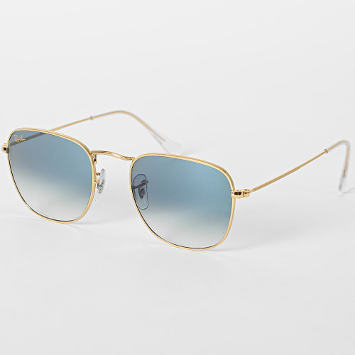 Lunettes De Soleil Frank 3857 Doré Dégradé Bleu Clair