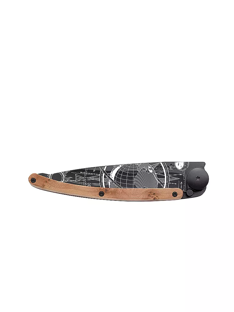 DEEJO Taschenmesser Wacholderholz Schwarz GLOBETROTTER 37G schwarz