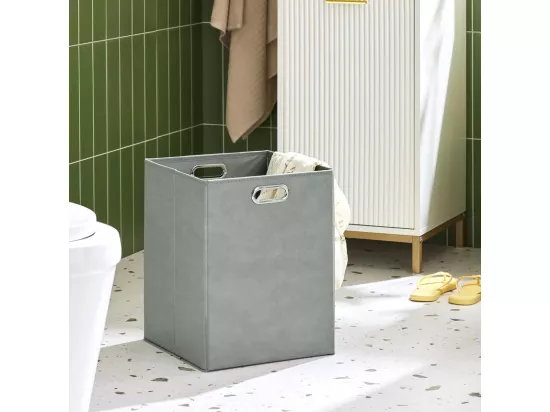 SoBuy BZR180-W Armoire à linge, Corbeille à Linge, Meuble Bas de Salle de Bain sur Pieds, Armoire Toilette, Meuble de Rangement avec 1 Tiroir et 1 Panier à Linge Amovible, Blanc