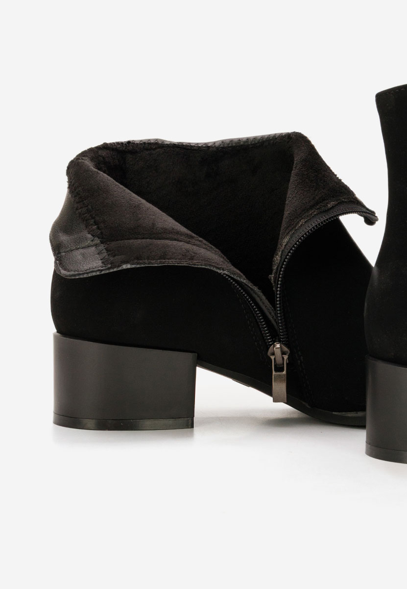 Bottines à gros talon noires Dionisa