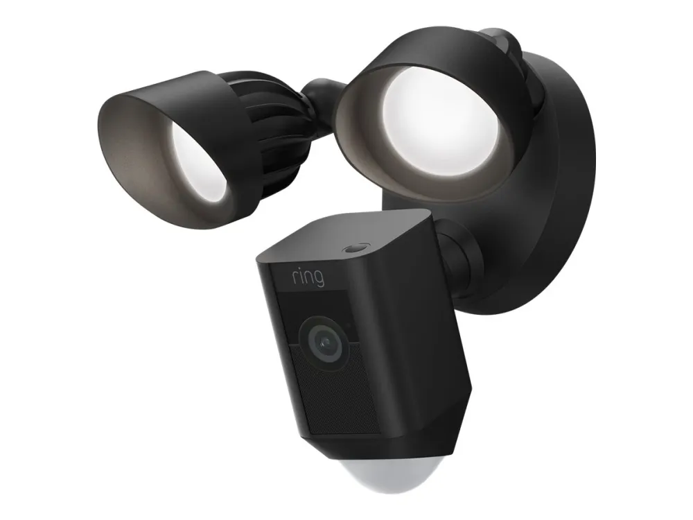 Ring Floodlight Cam Wired Plus - Netværksovervågningskamera - udendørs - vejrbestandig - farve (Dag/nat) - 1080p - audio - trådløs - WiFi - AC 120/230 V