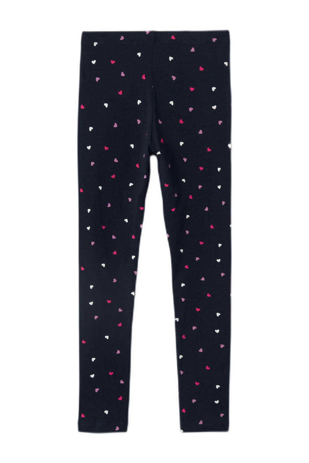 NAME IT legging NKFVIVIAN met all over print - set van 2 paars/donkerblauw