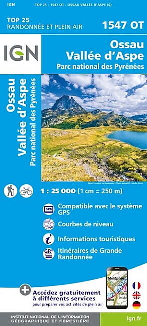 IGN - TOP 25 1547 OT OSSAU V D ASPE 1 25 000