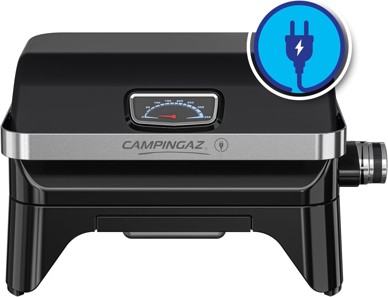 Campingaz Attitude2go Barbecue de table électrique | Barbecue électrique d'intérieur & d'extérieur, portable | 2200 W | Grille de cuisson en fonte | 4 personnes | Pour balcon & camping