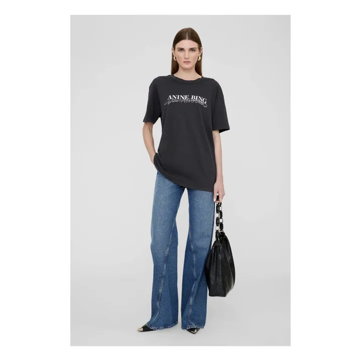 Anine Bing T-shirt Walker Doodle Coton Bio | Noir