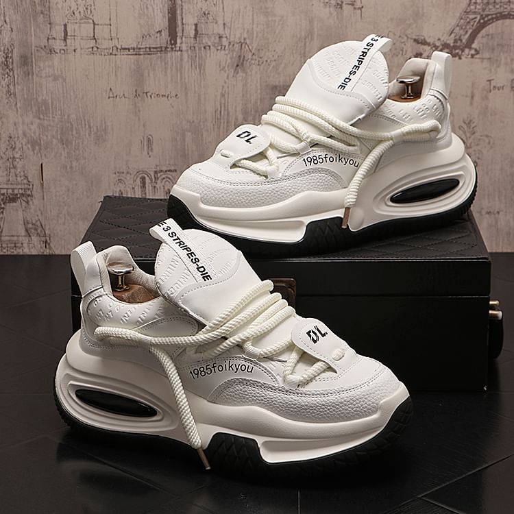 Mr Ozera - Platform veterschoenen met letters