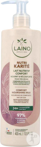 Laino Nutri Karité Lait Nutritif Confort Peaux Très Sèches 400ml