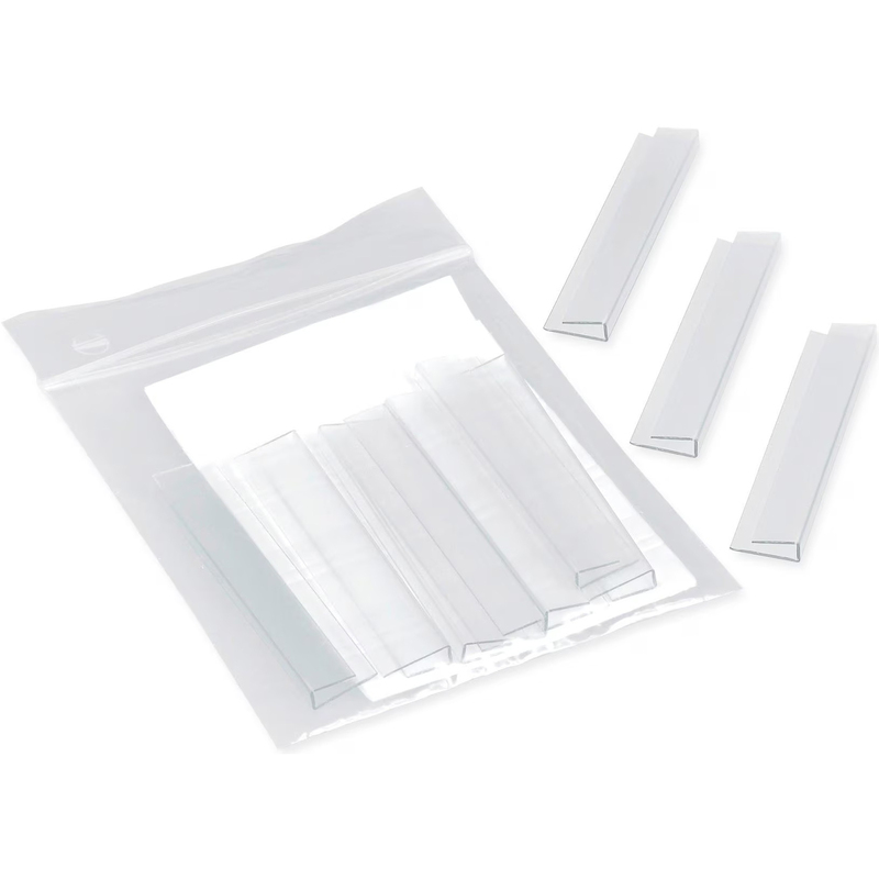 Styro Beschriftungshülsen und Etiketten zu Styroval, Styrodoc, Styropost, 10 Stück, transparent