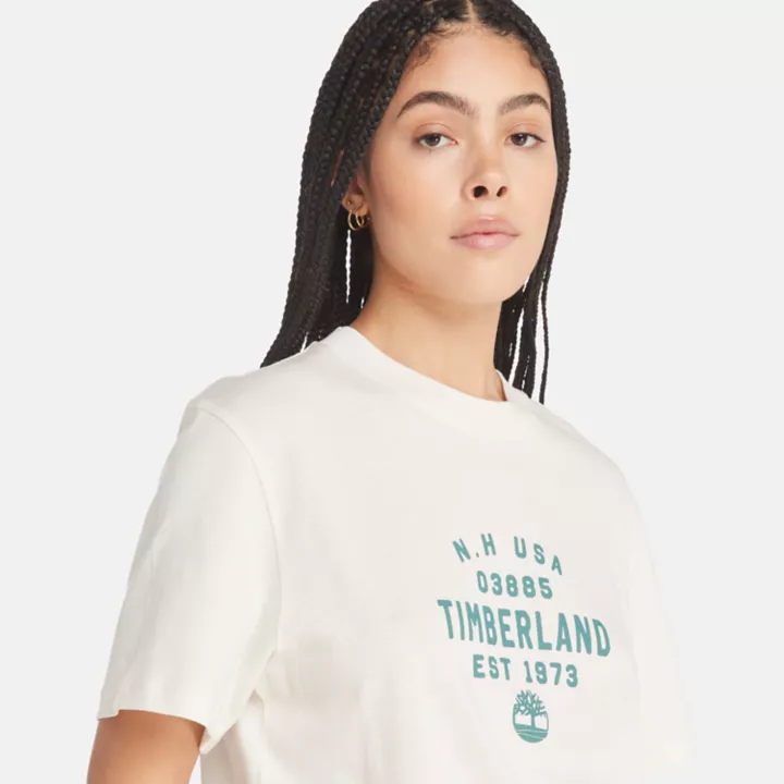 T-shirt à motif en blanc