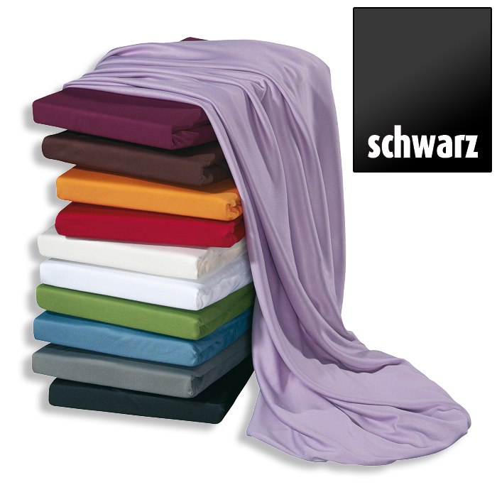 Microfaser-Jersey-Bettlaken - schwarz - 90x200 cm