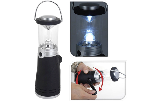 Eaxus Dynamo LED Camping-Lampe mit Kurbel