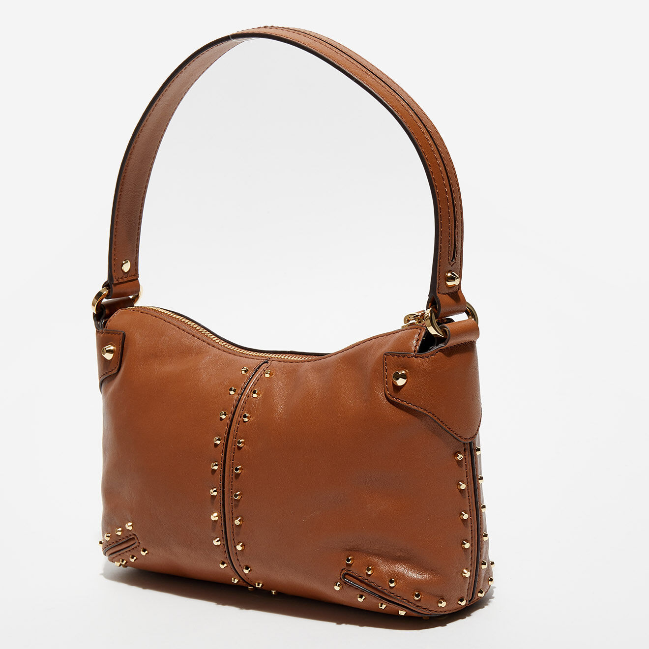 Michael Kors Sac porté épaule en Cuir Astor camel - 20x10x5 cm