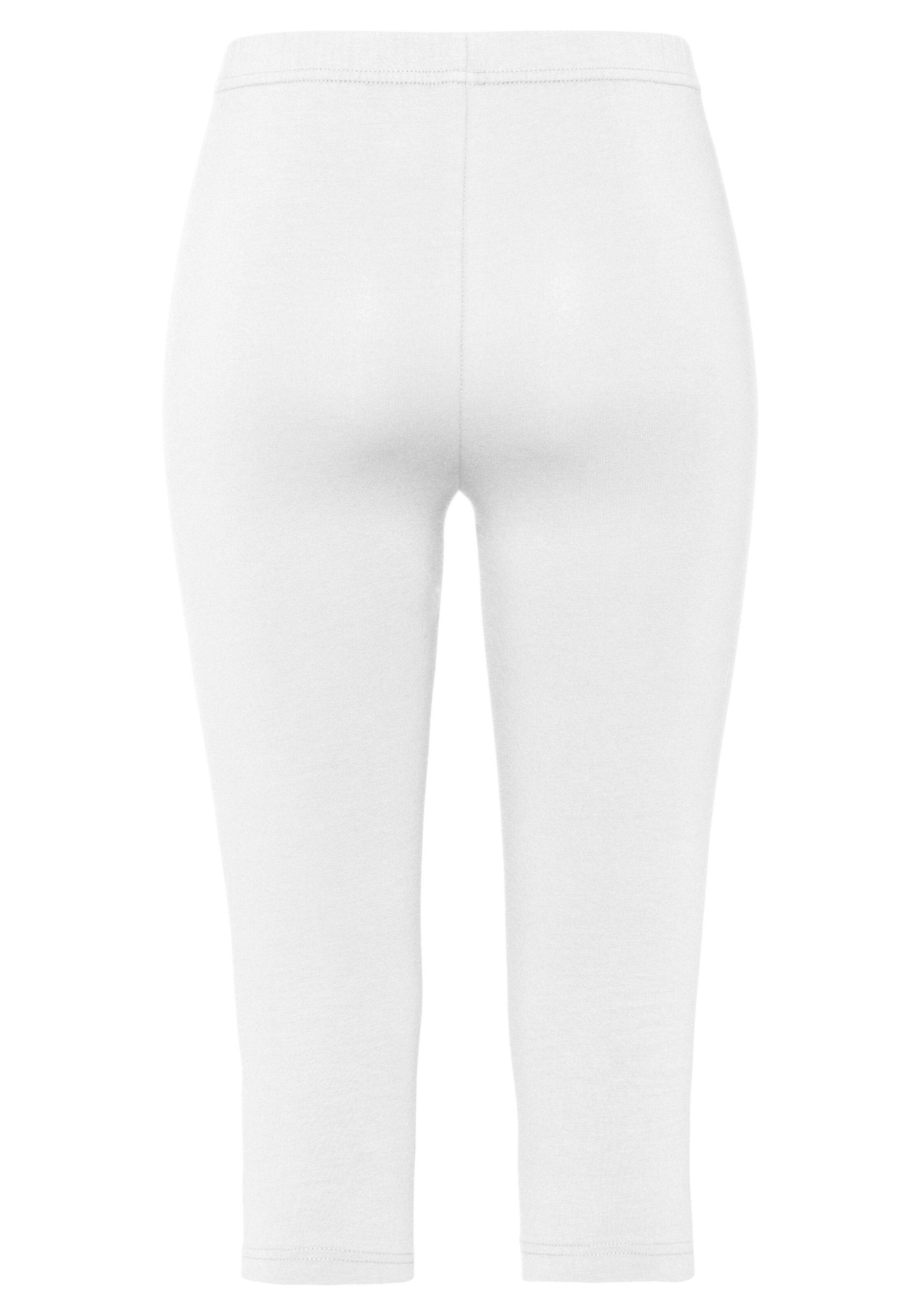 Caprileggings in 1x weiß, 1x schwarz