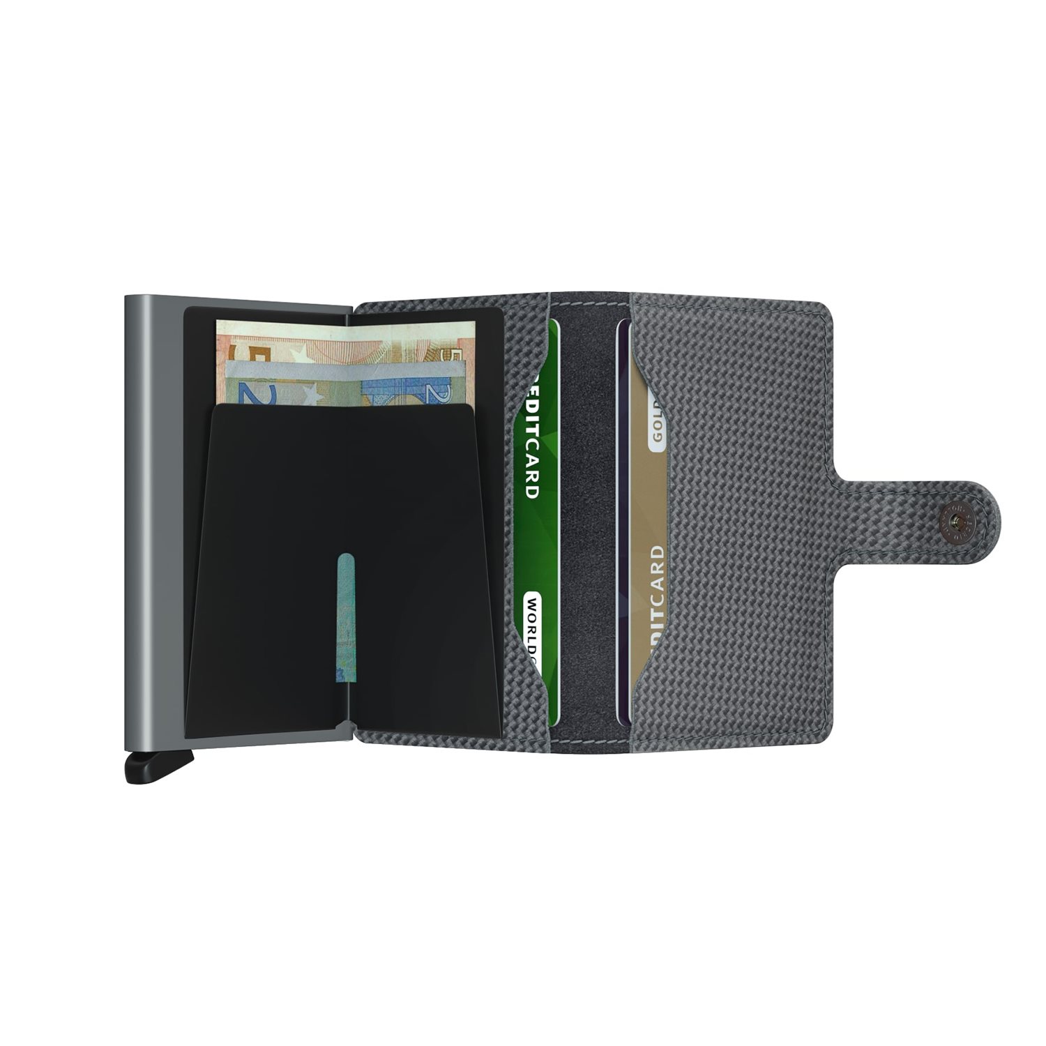 Secrid Miniwallet Portemonnee Carbon cool grey
