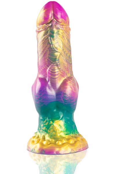 Iris Dildo With Rainbow Testicles Of Pleasure 22,5 cm Monster dildo