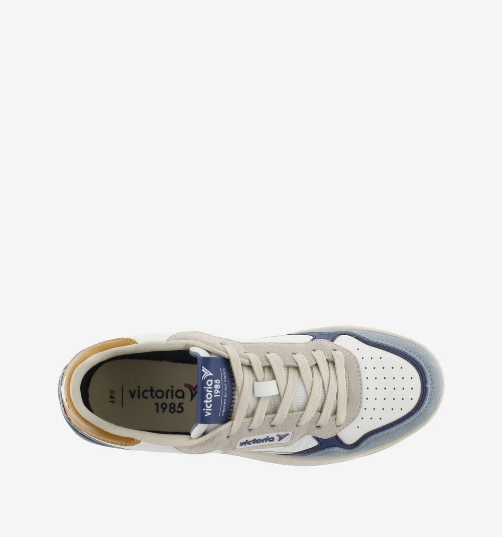 C80 - CASUAL PATCH COLORS Baskets rétro unisexes multicolores MARINO