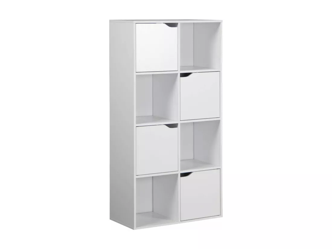 Rebecca Mobili Bibliothèque Lissan 119x60x29 Aggloméré Blanc Moderne
