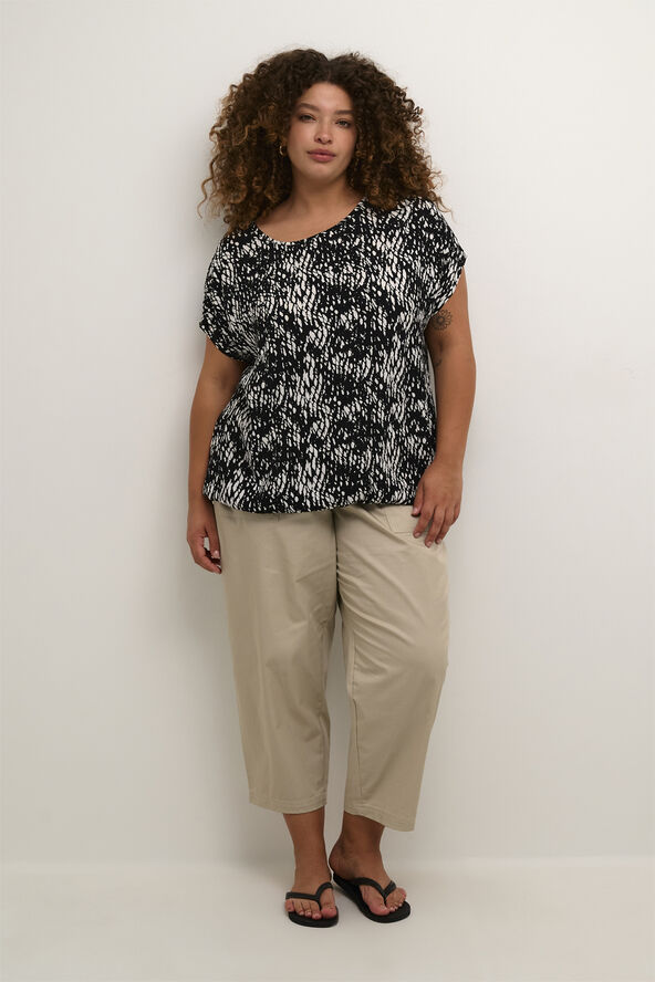 Kaffe Curve KCami Stanley Printed x Black/white graphic snake
