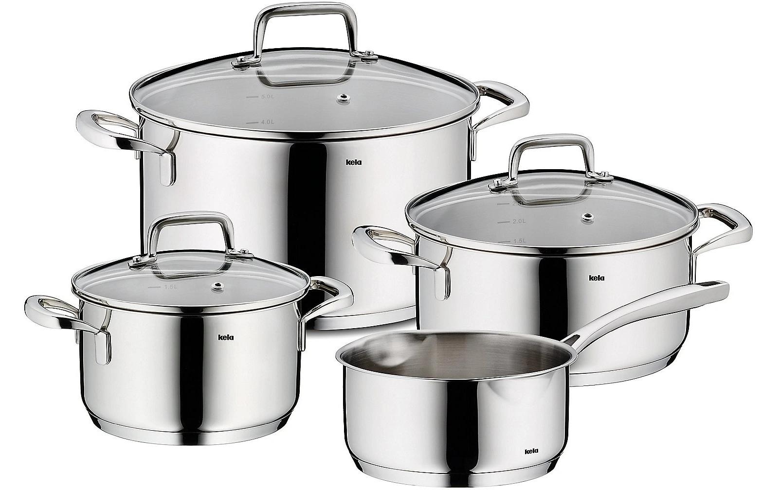 kela Topf-Set »Flavoria 16 cm/20 cm/24 cm« Edelstahl