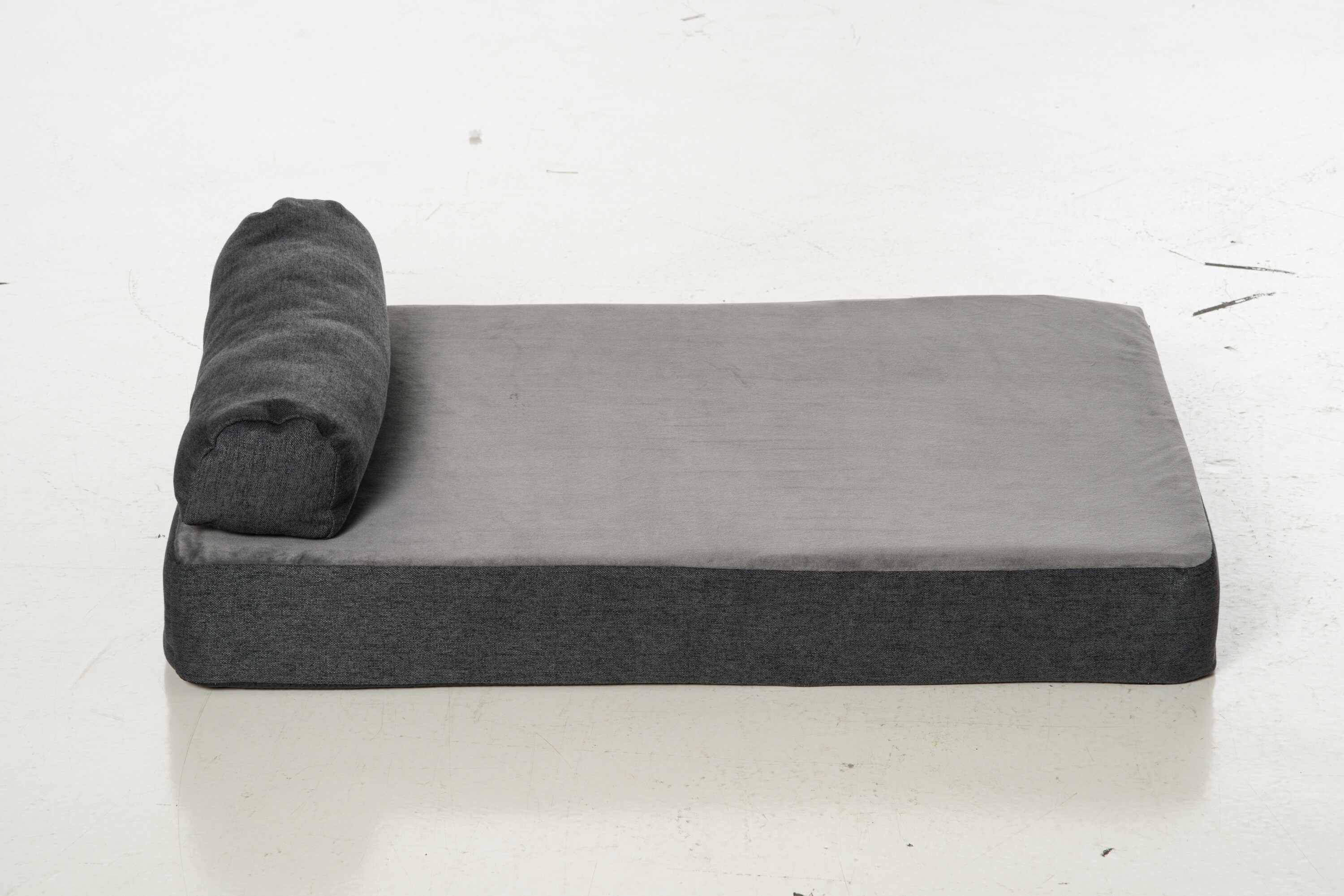 PawHut Hundebett mit abnehbarem Bezug grau 60L x 55B x 20H cm