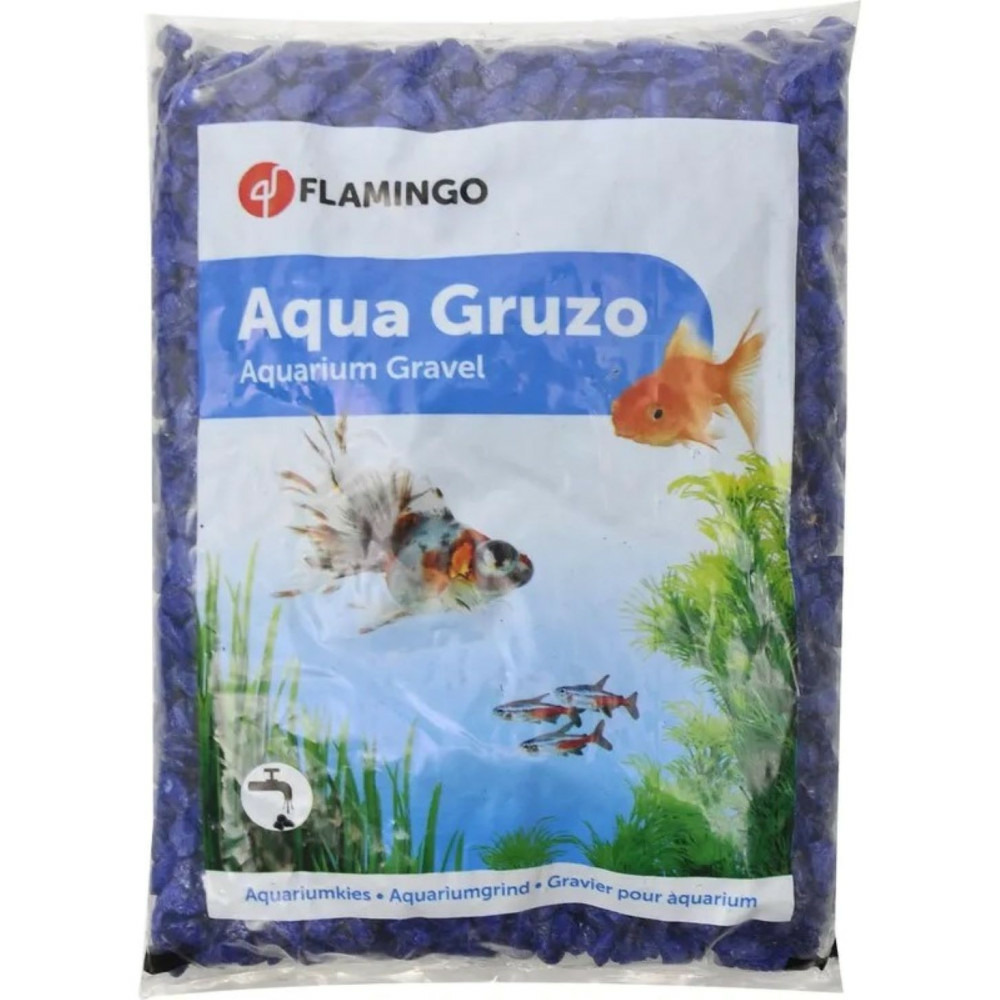 Gravier neon bleu fonce 1kg pour aquarium