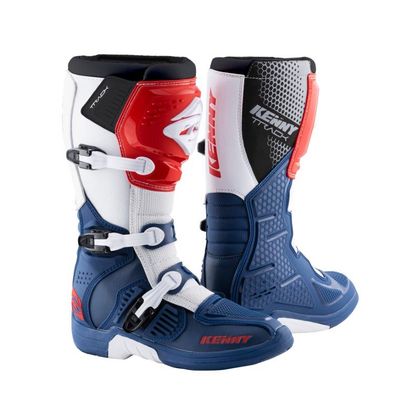 Bottes cross Kenny TRACK PATRIOT 2024 - Bleu / Rouge