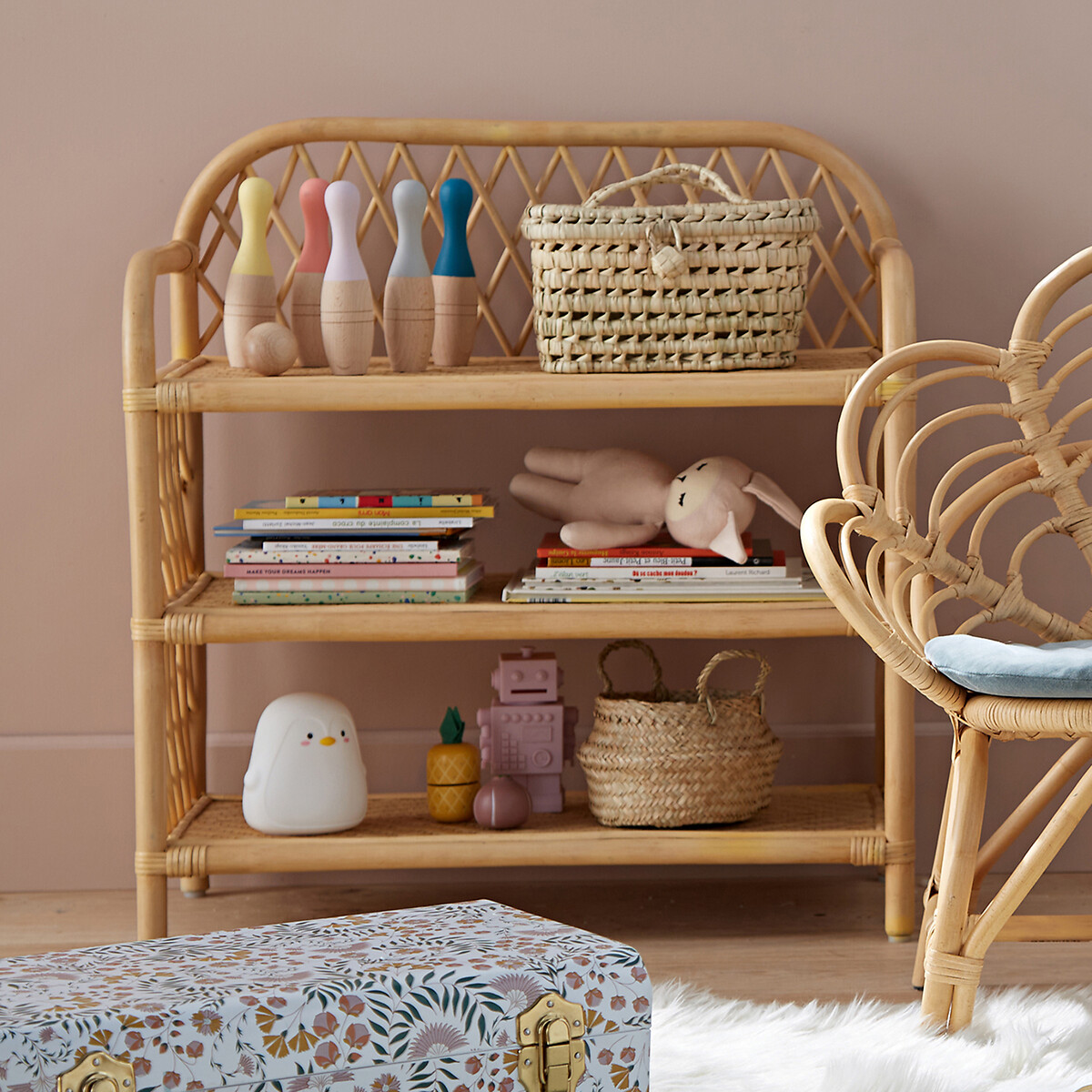 LA REDOUTE INTERIEURS<br>Rek in rotan, Kobie