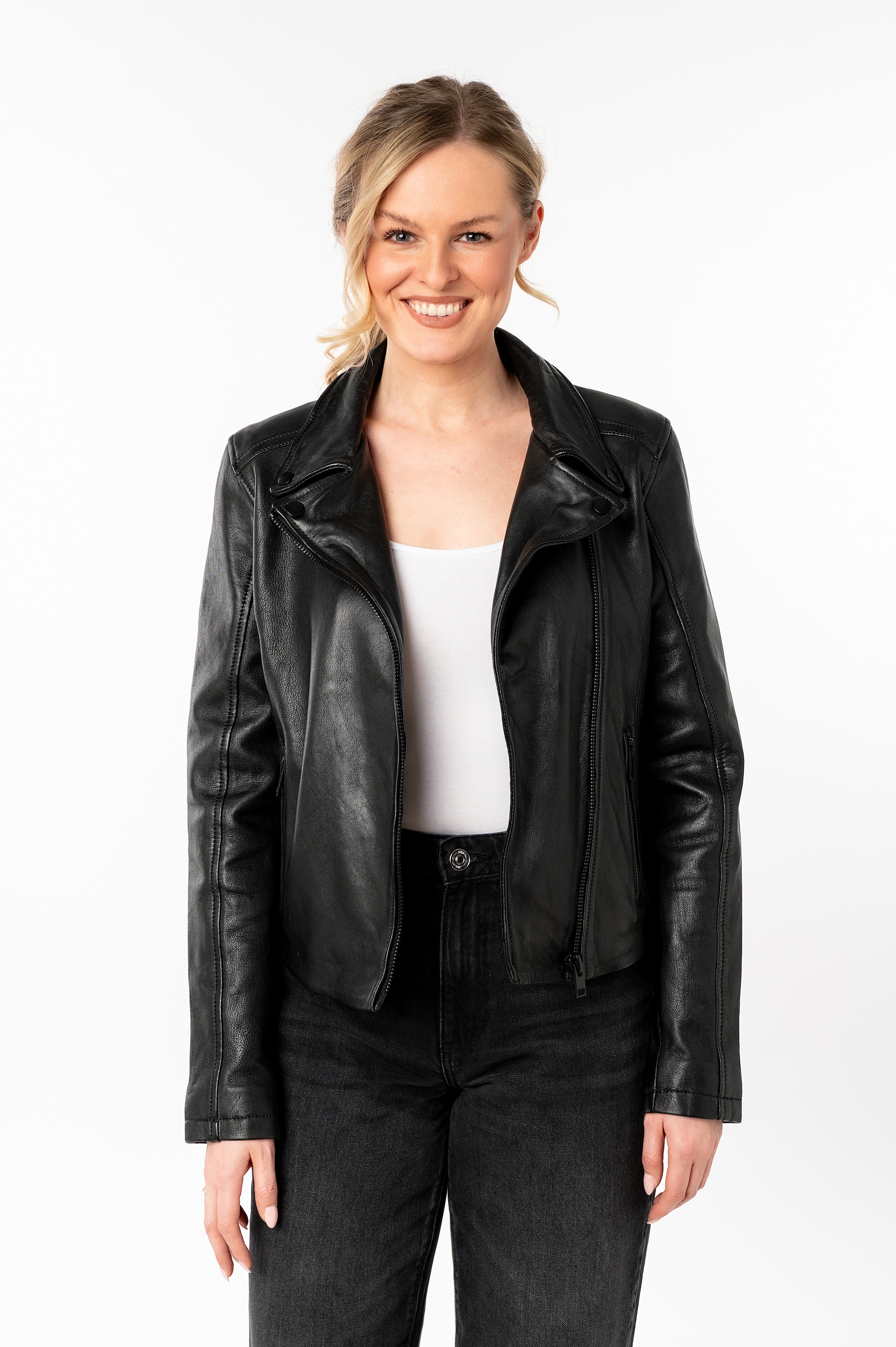 Mauritius Lederjacke »MWMishell SF« mit Reverskragen, Slim Fit