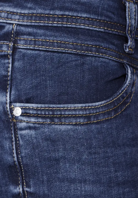 Casual Fit Jeans - mid indigo random wash