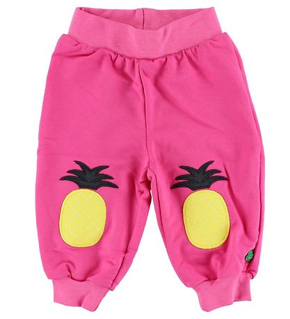 Freds WoRød Bomuldsbukser - Pink m. Ananas