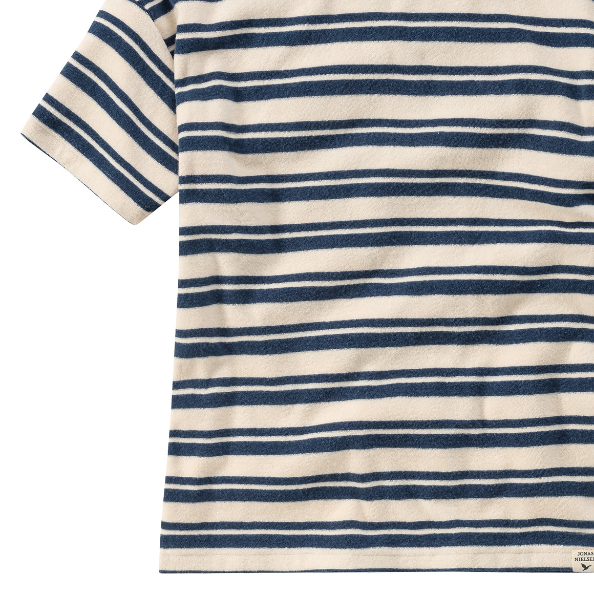 Jonas Nielsen Jungen Frottee-Shirt mit Streifen dunkelblau / cremeweiss