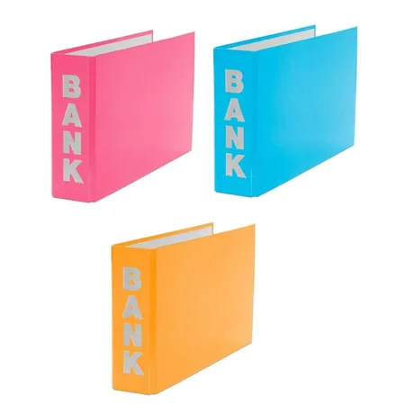 Livepac Office Bankordner für Kontoauszüge 140 x 250 mm, 3 Stück je 1x hellblau, pink, orange
