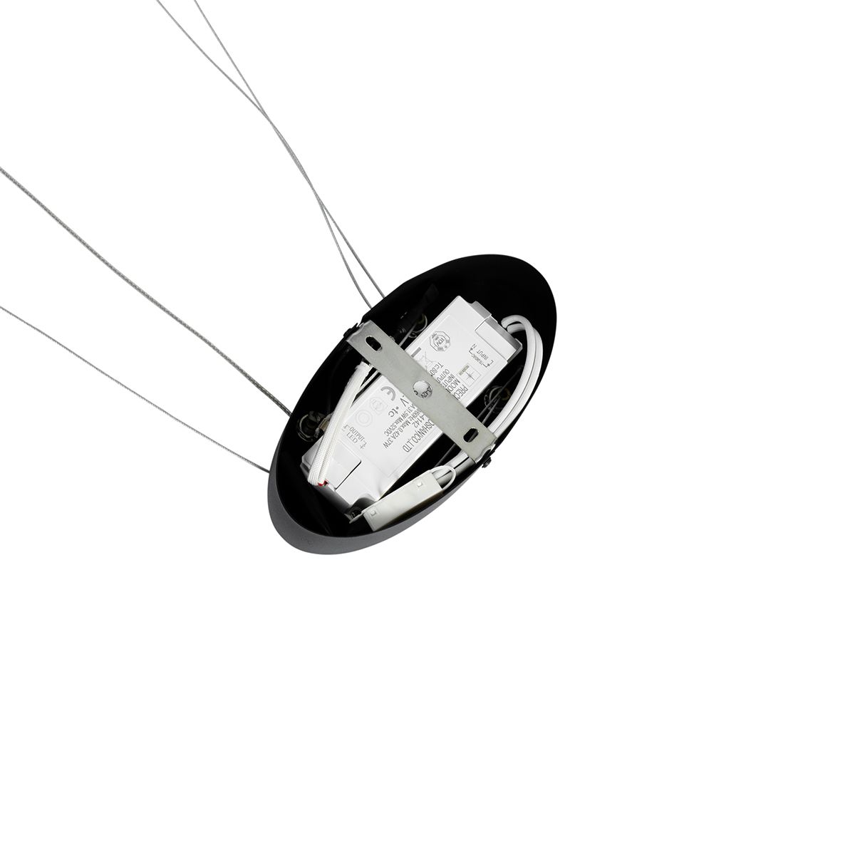 Design hanglamp zwart ovaal incl. LED 3-staps dimbaar - Ovallo
