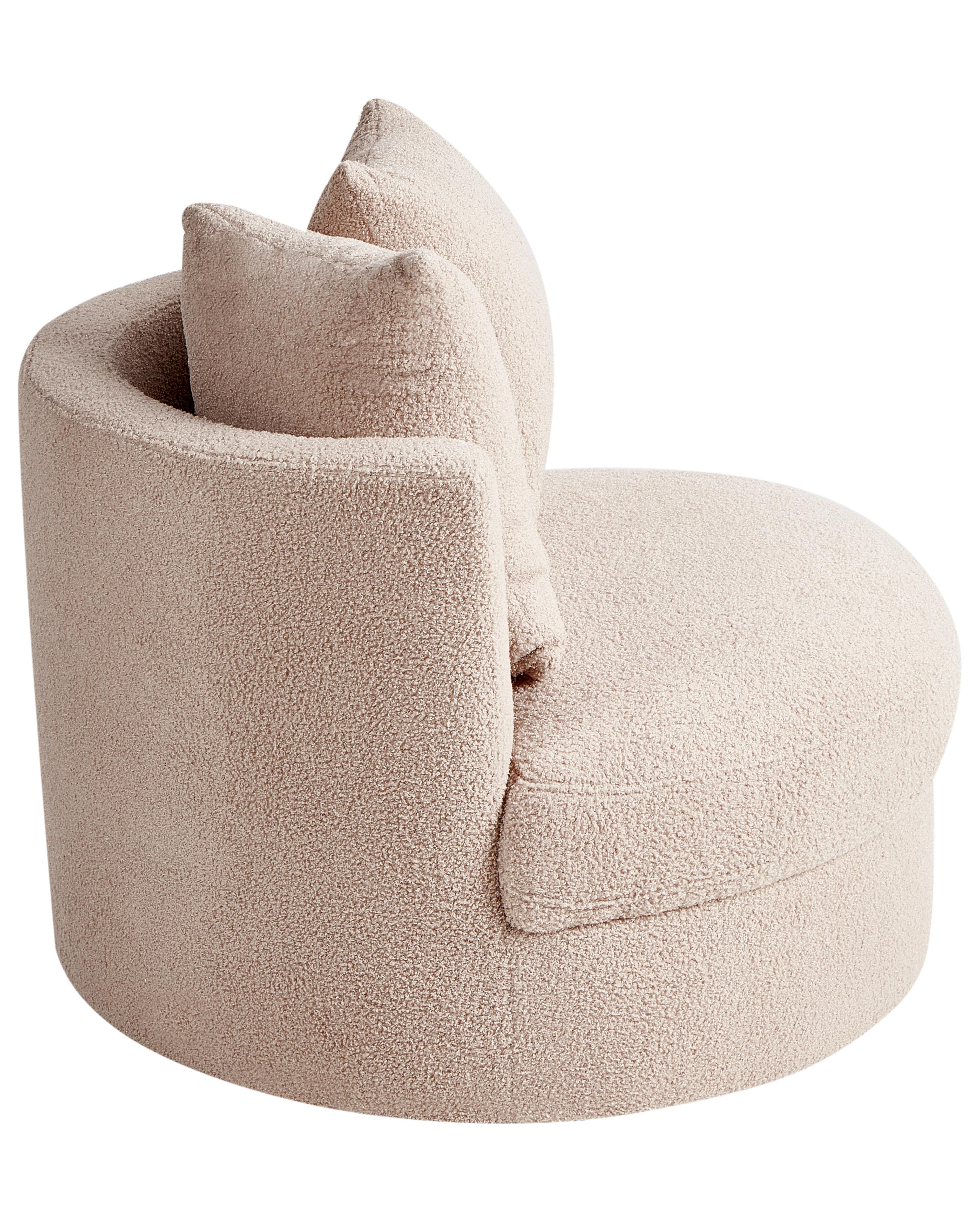 Fauteuil DALBY Bouclé Beige