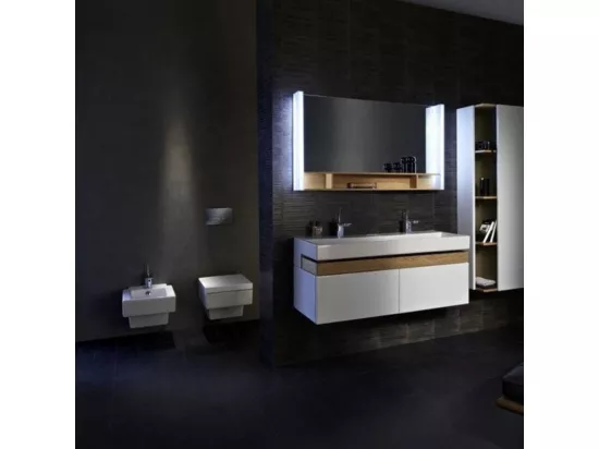 Pack WC suspendu JACOB DELAFON Terrace+ bâti-support + plaque Noir brillant/Noir mat + accessoires