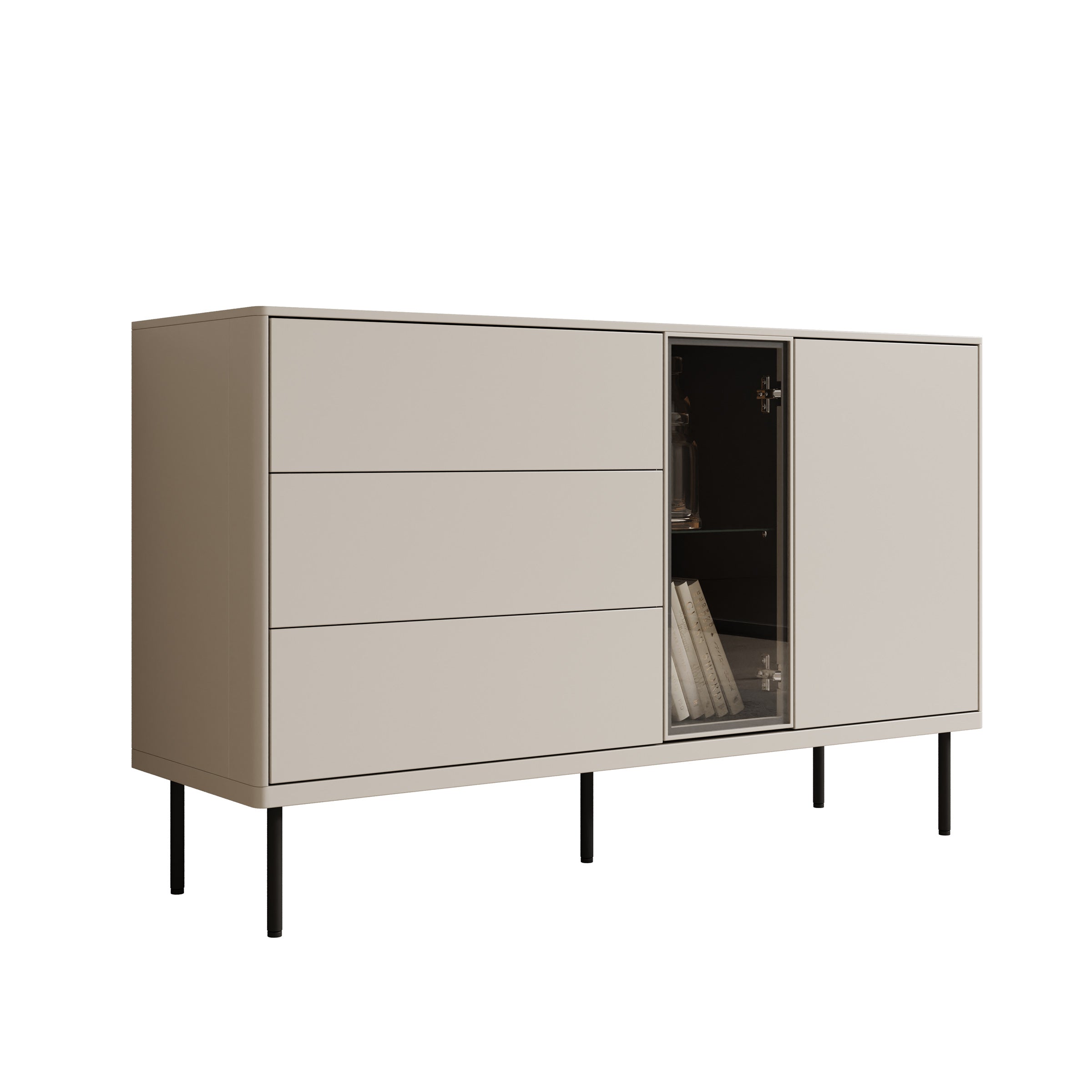 Meubella - Estrella - Dressoir - Beige - 134x41x83 cm