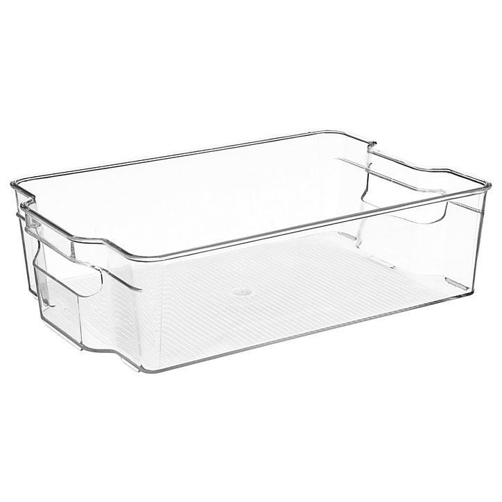 Bac de rangement en plastique transparent pour réfrigérateur 6 L