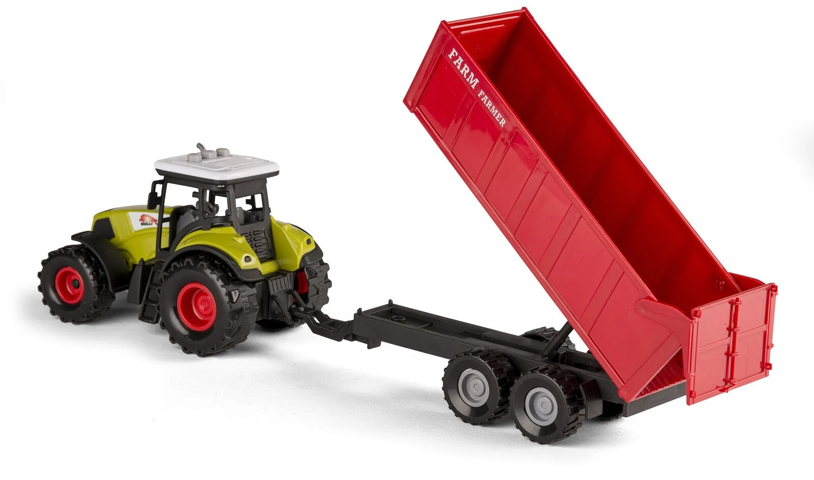 Bull - Tractor with large trailer 1:32, assorted (41856)