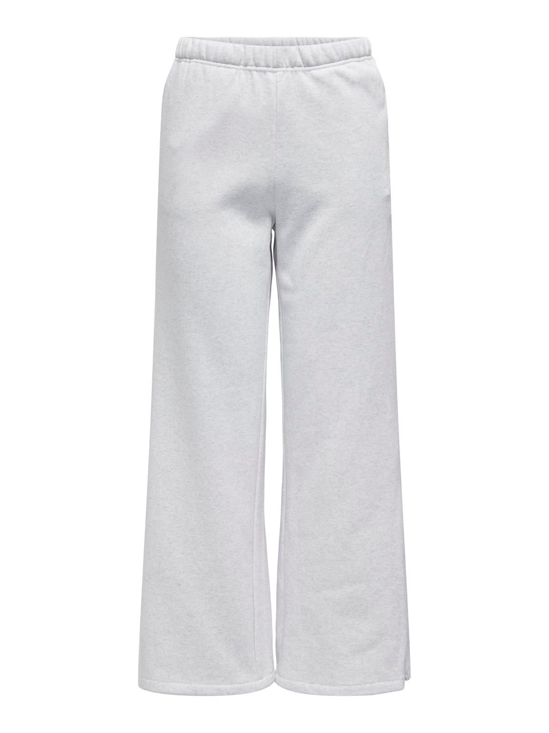 ONLELLIOT Mittlere Taille Weiter Beinschnitt Jogginghose Light Grey Melange