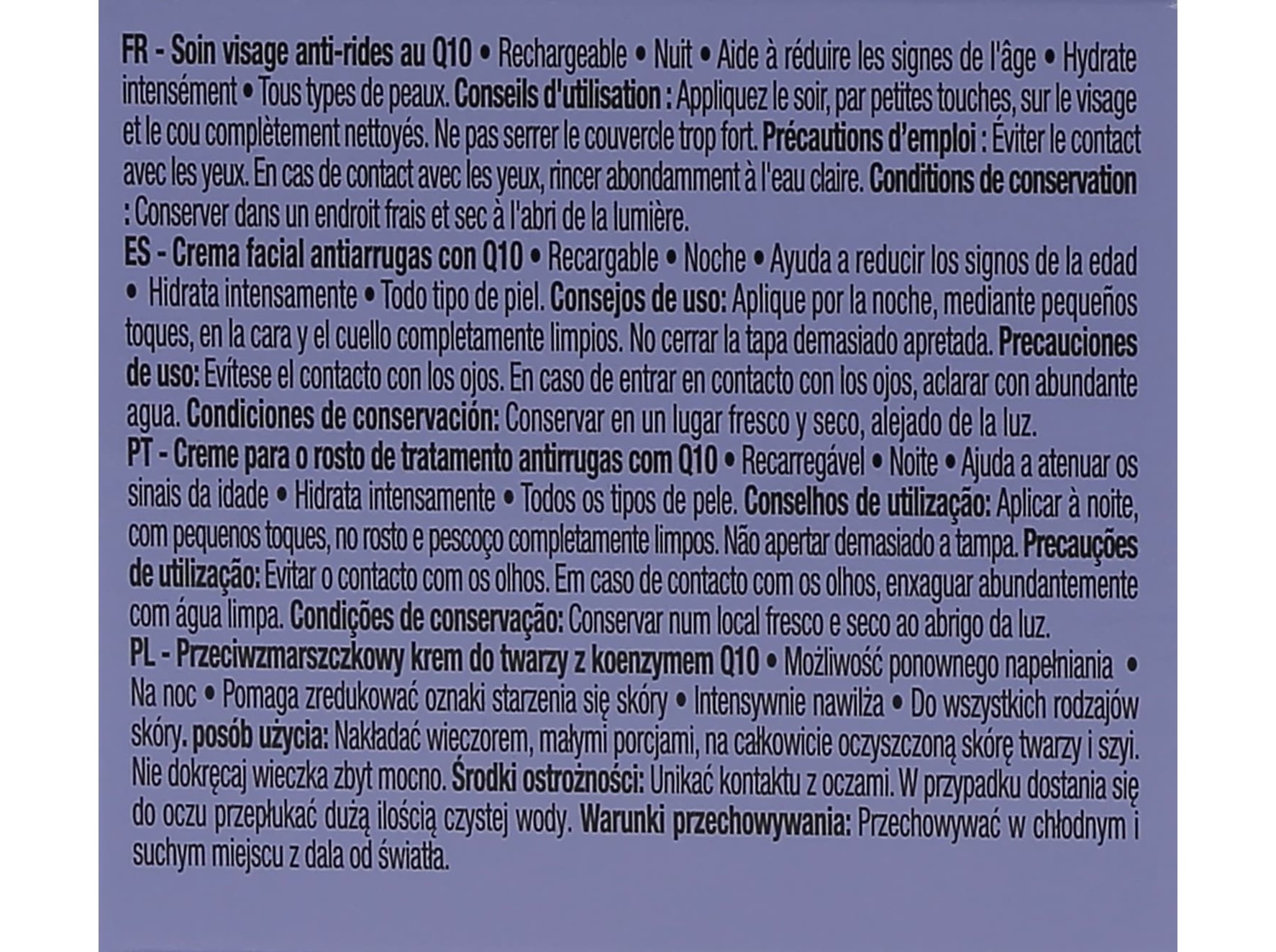 CREME DE ROSTO ANTIRRUGAS COSMIA Q10 NOITE 50ML