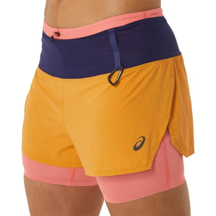 Asics Dame Shorts Fujitrail 2in1 Shorts Gul