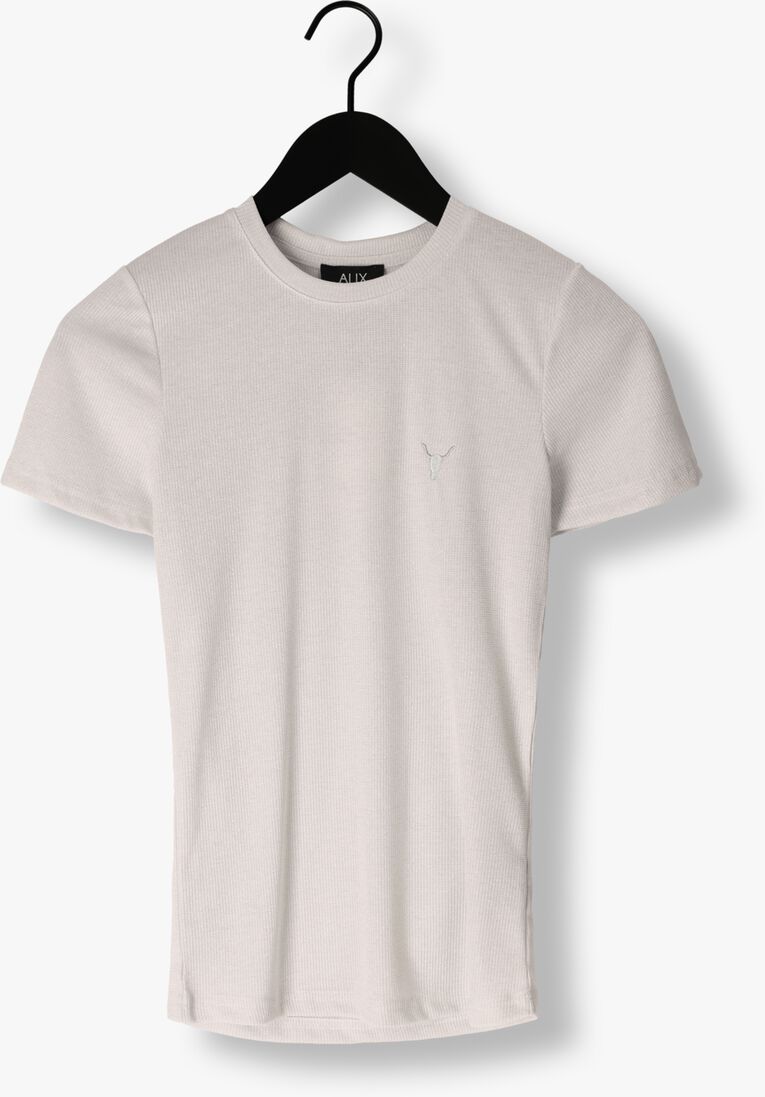 ALIX THE LABEL witte alix the label t-shirt ladies knitted lurex rib t-shirt