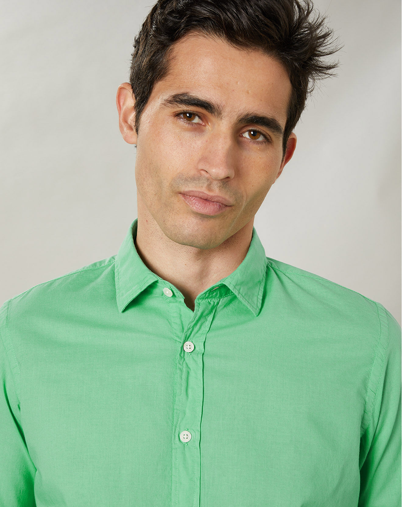 Hartford Chemise slim Sammy Pat jade